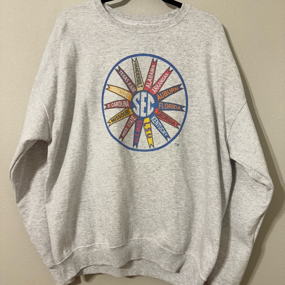 Gray SEC Graphic Unisex Sweatshirt